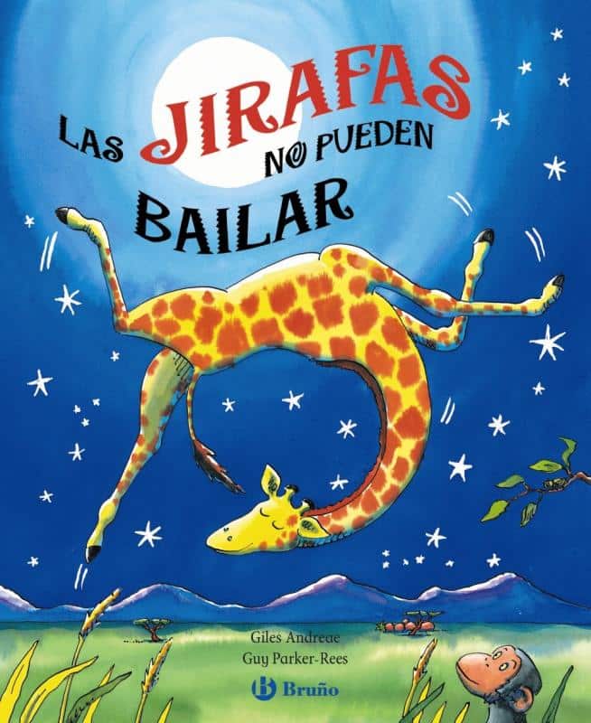 Portada del libro en el que aparece una jirafa bailando