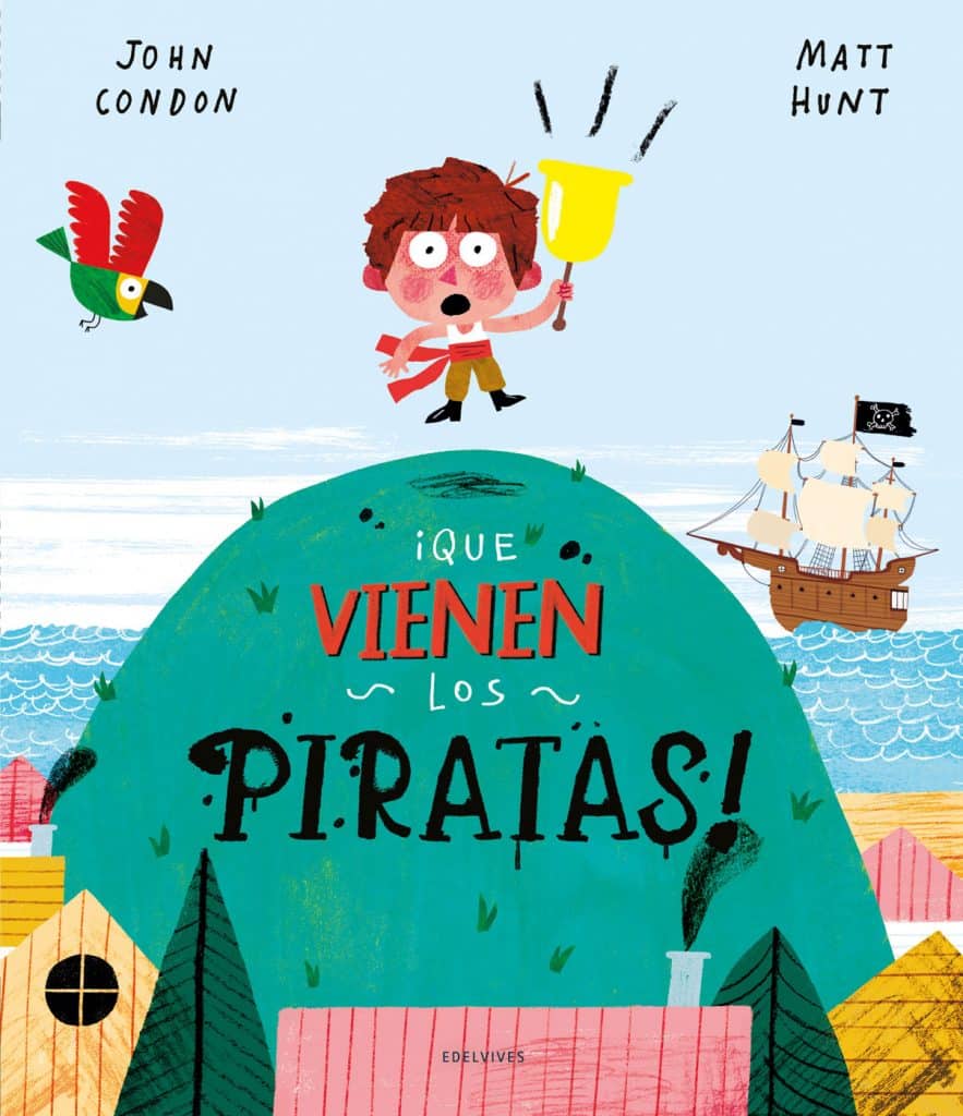 portada del libro en la que aparece una ilustración de un niños sujetando una campaña encima de una colina